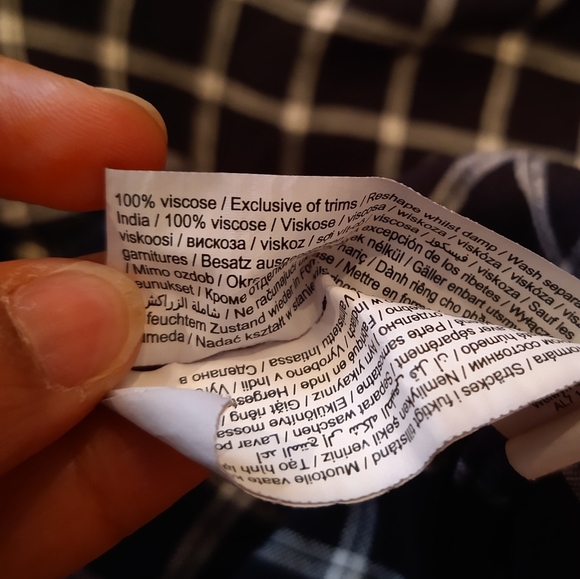 F&F plaid button down ruffle shirt dress - Picture 3 of 12